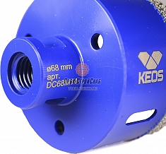 Алмазные коронки по керамограниту Keos Professional Vacuum Brazed M14 68 мм