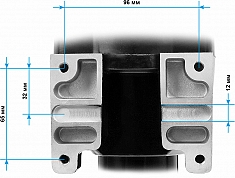 Размеры опорной площадки двигателя для алмазного бурения Messer DM250E