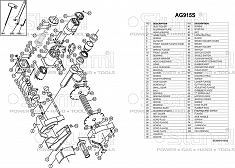Схема штробореза (бороздодела) Sturm AG915S Схема штробореза (бороздодела) Sturm AG915S